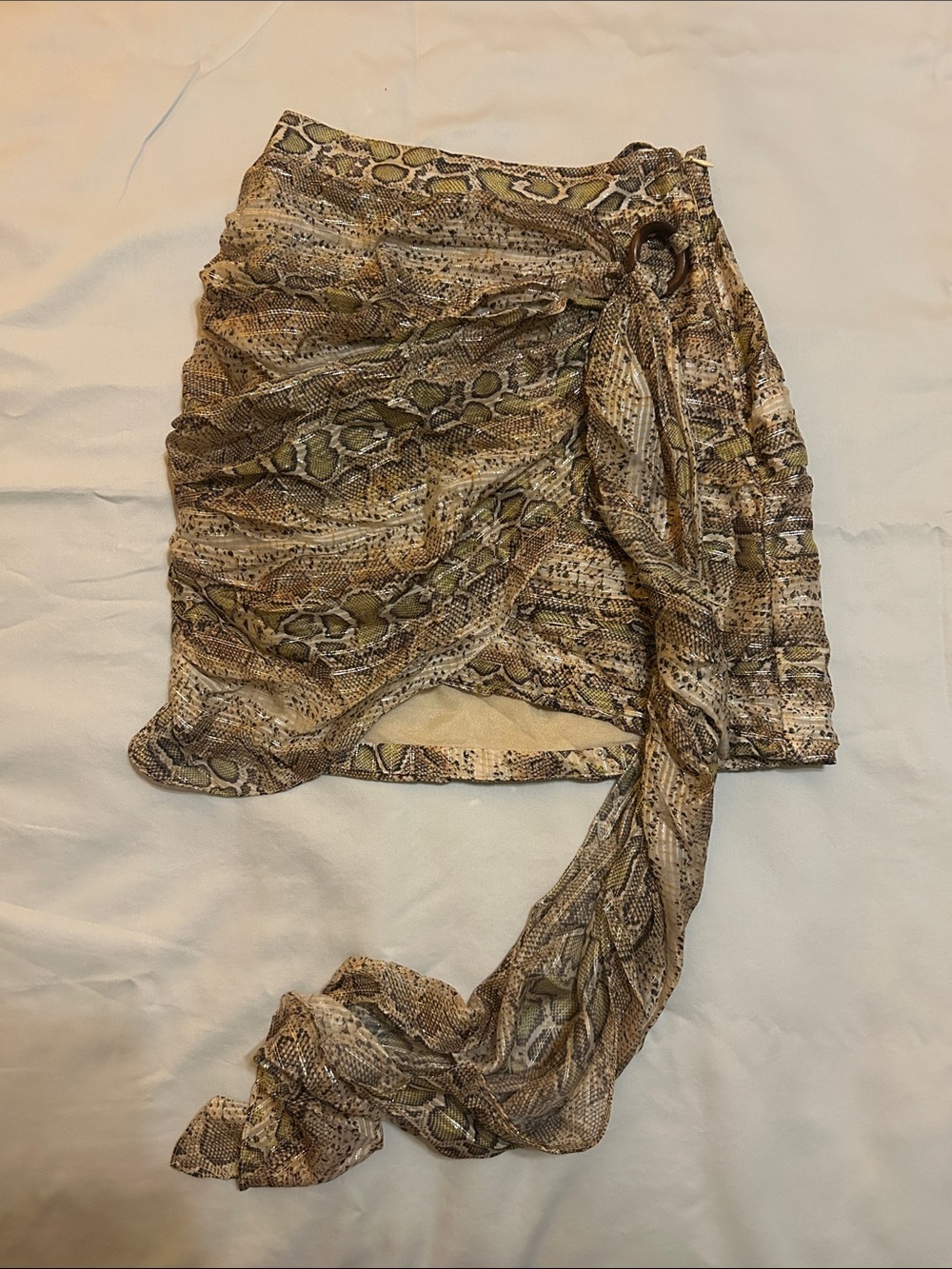 Rococo Sand snake skin pattern skirt